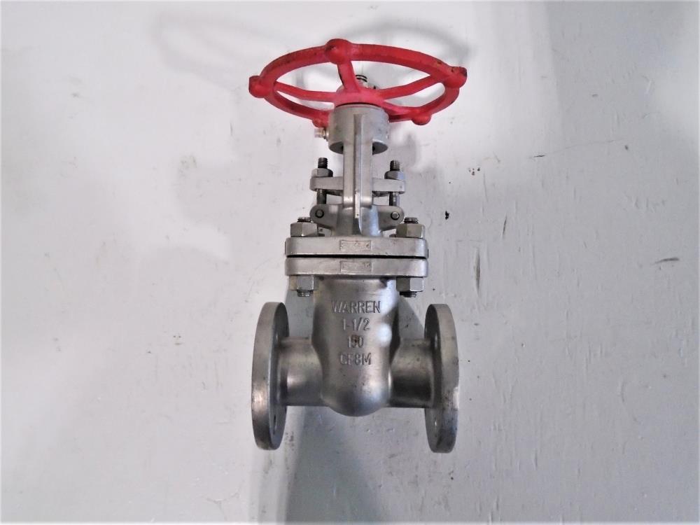 Warren 1-1/2" 150# CF8M Gate Valve, Fig# 1156